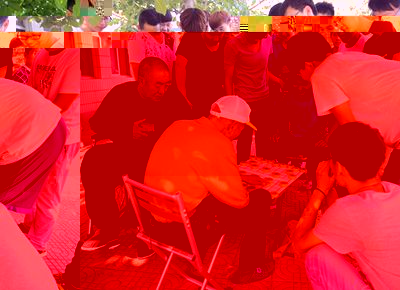 與老人下象棋
